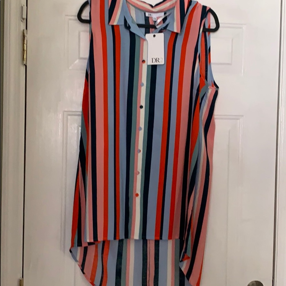 D2 long tunic blouse